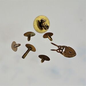 Assorted Clock Gears Lot of Mechanical Clock Repair Parts Antique Vintage
